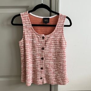W5 Sleeveless Blouse with buttons. Size S.